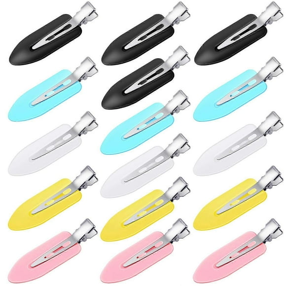 15 Pieces No Bend Clips Makeup Curl Clips No Crease Hair Clips for Hairstyle Ban