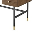 thumbnail image 6 of Modway Nexus Metal & Wood Office Desk with Two Drawers in Black/Walnut, 6 of 10