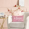 thumbnail image 5 of Pink Valentines Day Pillow Cover 12x20 inch Love You More Valentine Lumbar Pillows Valentines Day Decorations for Sofa Couch, 5 of 6