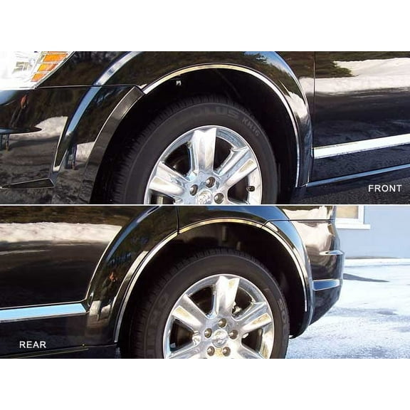 Stainless Steel Wheel Well Trim 8Pc Fits 2009-2020 Dodge Journey WQ49945 QAA