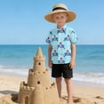 thumbnail image 6 of Dailycode Small Short Sleeve Button Down Shirts Shark with Love Balloon Casual Shirt 3-10 Years, 6 of 9