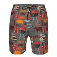 thumbnail image 3 of Salouo BBQ Icons Pattern Swim Trunks for Men,Men's Hawaiian Bathing Suit Swimsuits Quick Dry Swimming Board Shorts Beach Shorts with Pockets-X-Large, 3 of 6