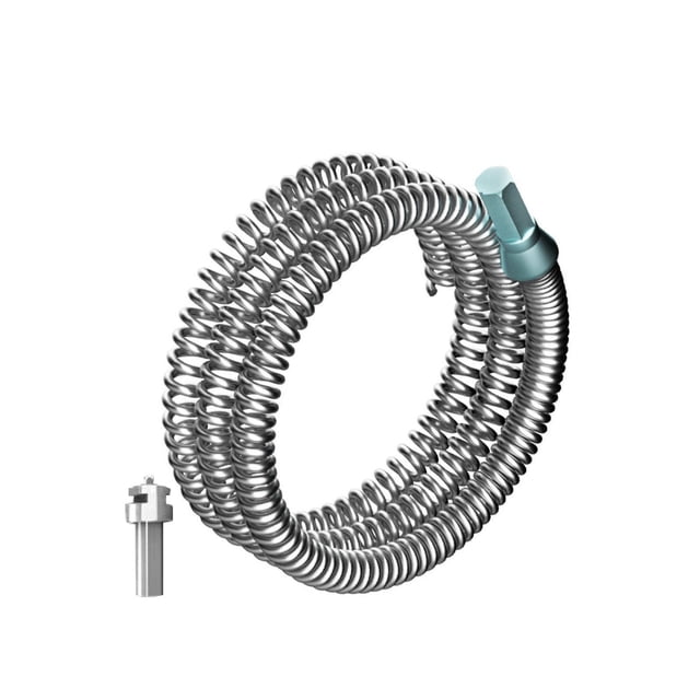 Cable de desatasco de desagüe para fregadero, herramienta con conector, desatascador de tuberías, cable de desatasco para fregadero de ducha de cocina Longitud 8m