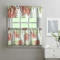 thumbnail image 2 of Kitchen Curtains Set 3 Piece with Summer Palm Tree and Floral Art, 27.5x24 Inch Polyester Drapes for Beach Kitchen or Island Decor Theme, 2 of 6