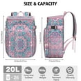 thumbnail image 2 of Tribal Boho Mandala Print Cooler Backpack, Leakproof Waterproof Insulated Lunch Bag, Folk Style Geometric Pattern for Outdoor Adventures, 2 of 2