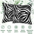 thumbnail image 4 of Throw Pillow Cover Case Zebra Print Pillow Covers 18x18 Inch Set of 2,Soft Decorative Throw Pillow Case for Living Room Bedroom Sofa Couch Cushion Covers, 4 of 6