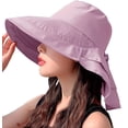 thumbnail image 1 of LinYooLi Chapeau de Protection Solaire Extérieur pour Femmes, Pliable, Large Bord, Queue de Cheval, Seau pour Cyclisme, Randonnée, 1 of 3