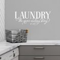 thumbnail image 2 of Laundry the Never Ending Story Wall Decal Vinyl Lettering Sayings Quote Home Decor Art Sticker Laundry Room Decor - Size: 10"H x 27"L - Color: White, 2 of 5