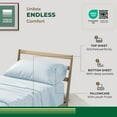 thumbnail image 5 of Thread Spread 100% Organic Cotton Sheets Twin XL Size - 3 PC Organic Cotton Twin XL Size Percale Weave Sheet Set, Cooling, Crisp & Breathable, 16" Deep Pocket Bedding Set for Dorm Room - Light Blue, 5 of 7