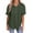 Army Green Womens Summer Tops Clearance, variant on OSFVNOXV Cotton Linen Shirts for Women,Slim Fit Button Down Blouse,Summer Casual Short Sleeve V-Neck Lightweight Tops