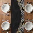 thumbnail image 6 of Black Marble Table Runner - 48 Inch Long, Kitchen Dining Table Runner Dresser Scarves, Gold Abstract Vintage Modern Grey Art Farmhouse Decor for Coffee Tables Wedding Party Banquet, 6 of 8