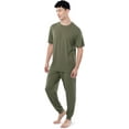 thumbnail image 5 of Fruit of the Loom Men's 360 Stretch Crewneck Top and Jogger Pant Sleep Pajama Set, 5 of 6
