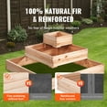 thumbnail image 4 of KFFKFF Wooden Raised Garden Bed Planter Box 44.5x44.5x20.1 inches Flowers Vegetables Herbs, 4 of 9