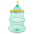 thumbnail image 1 of Sonducket Red de pesca de flotabilidad de 3 capas con bolas flotantes, cebo vivo plegable para exteriores, accesorios de pesca para jaula de Pescar, 1 of 6