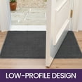 NonSlip Low Profile Indoor Doormat, Machine Washable, Dark Gray, 19.5
