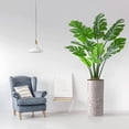 thumbnail image 2 of Artificial Tree in Geometric Pattern Planter, Fake Monstera Silk Tree for Indoor and Outdoor Home Decoration - 65" Overall Tall (Plant Pot Plus Tree), 2 of 4
