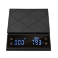 thumbnail image 1 of TFixol Digital LED Touch Kitchen Scale 3kg/ 0.1g High Precision Time Counting Coffee Brewing Scale Portable Electronic Food Scales with Unit Change/ Tare for Cooking Baking, 1 of 7