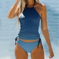 thumbnail image 2 of Kcodviy Women's Swimwear Tankini 2 Swimsuit Top Size Small Piece Normal Swimsuit Backless Swimsuit for Juniors 2 Piece Printing Adjustable Print Color Padded Strap Bathing Suits Vacation Beach Wear, 2 of 4