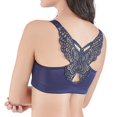 thumbnail image 4 of oqasdz Women Bras Butterfly Back Adjustable Straps Bralette Gathering Comfort Front Side Buckle Bra, 4 of 5