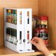 thumbnail image 4 of Estantería de especias de 2 niveles, estante de almacenamiento extensible para cocina, organizador de tarros de especias, estante giratorio para especias, estante de almacenamiento multifuncional comp Afortunado Sencillez, 4 of 5