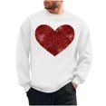 thumbnail image 1 of Tqyyweavej Sweat à Capuche pour Hommes Imprimé Saint-Valentin Décontracté Manches Longues Col Rond Chandails en Molleton de Base pour Hommes, Cadeaux de Noël pour Hommes, 1 of 6