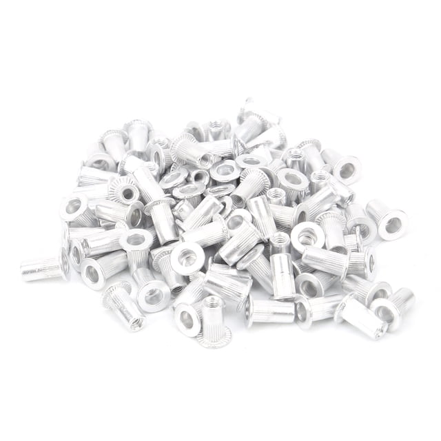 Pull Riveting Nuts Riveting Nuts Hardware Accessories Hand Tools 100Pcs Pull Riveting Nuts Aluminum Flat Head Vertical Hardware Accessories WJ-30045M3