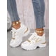 thumbnail image 3 of Women Letter Graphic Lace-up Front Wedge Sneakers, Sporty Sneakers, 3 of 4