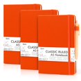 thumbnail image 1 of Feela Paquete de 3 cuadernos a granel con 3 bolígrafos negros Cuaderno de tapa dura A5 Juego de diario clásico con rayas y portalápices para el trabajo Diario de negocios Toma de notas 120 g/m² 5,1 x, 1 of 1