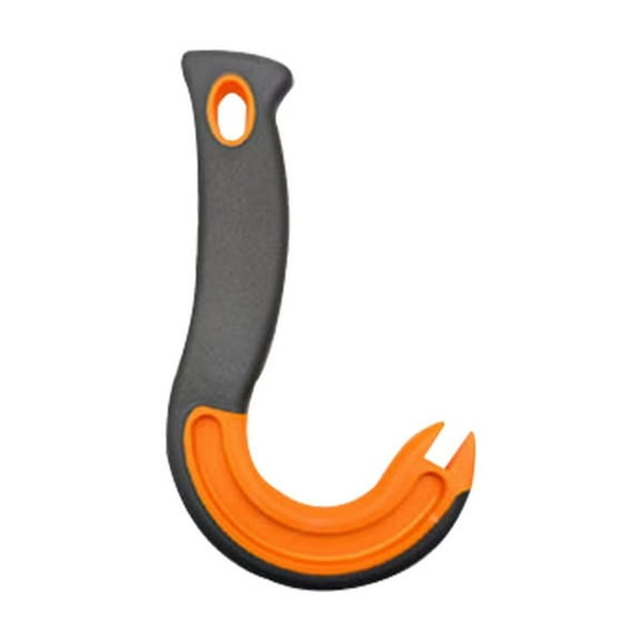 The Hook Shaped Manual Can Opener Tool Effortlessly Opens All Kans with Secure Rubber Grip for Kitchen Use