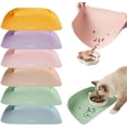 thumbnail image 3 of Dog and Cat Food Mat,Waterproof Non Slip Leather Food Tray,Semi-Enclosed Feeding Placemat for Kitchen, Dining Room, Entryway, Easy Clean Raised Edge, 3 of 8