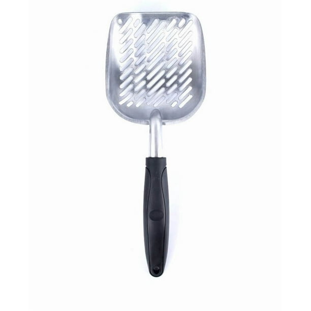 Raspador de arena para gatos de aleación de metal con pala