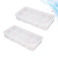 thumbnail image 3 of EeaseCA 2pcs Nail Tips Storage Boxes Transparent Plastic Case 10 Grids Organizer Nail Art Tools, 3 of 7