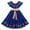 Blue, variant on Toddler Girls Mexican Traditional Cinco de Mayo Fiesta Dress Rainbow Off Shoulder Folklorico Dresses 5-6 Years Hot Pink