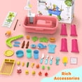 thumbnail image 5 of Kids Electric Running Water Table, Pretend Kitchen Play Set with Water Circulation Design, Interactive Cooking Toy for Ages 3-8, Indoor Outdoor Backyard Play Option, 5 of 6