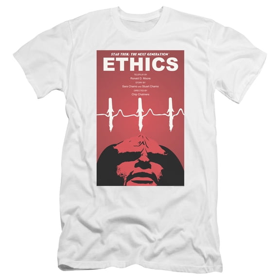 Star Trek Tng Season 5 Episode 16 Premium Canvas Adult Slim Fit 30/1 T-Shirt White