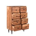thumbnail image 3 of HomeRoots 521234 36 in. Brown Solid Wood Eight Drawer Chest, 3 of 5