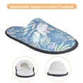 thumbnail image 3 of Slippers for Women, Tropical leaf palm tree Womens Slippers Fuzzy Winter House Shoes, Soft Anti-Skid Slippers Indoor and Outdoor, 3 of 5