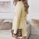 thumbnail image 5 of Vestido Casual Para Mujer Con Cuello en V Vestido de Color Sólido Con Volantes de Manga Larga Vestido Con Cinturón Odeerbi ODB113465, 5 of 9