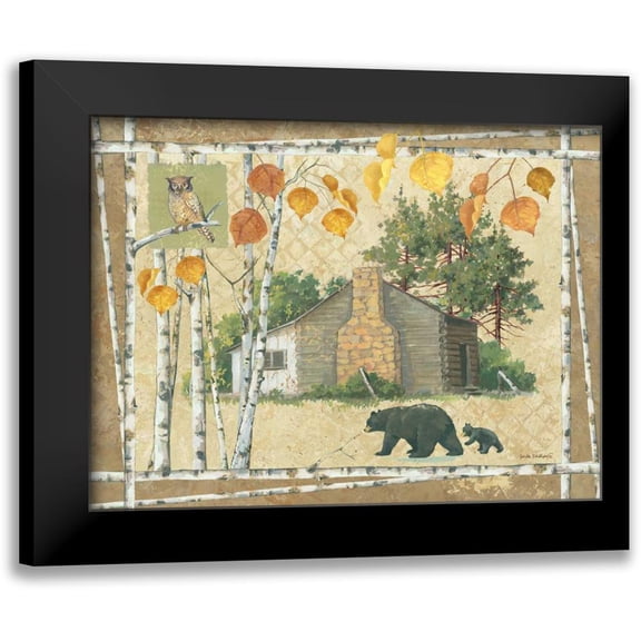 Phillips, Anita 18x15 Black Modern Framed Museum Art Print Titled - Bear Cabin