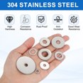 thumbnail image 3 of 10 Pcs M19 304 Acier Inoxydable Rondelles Plates 19mm ID 28mm OD 2mm Épais, Argent, 3 of 6