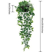 HiMiss Artificial Hanging Plants Small Fake Potted Plants for Indoor Outdoor Shelf Wall Decor