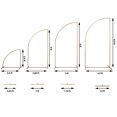 thumbnail image 2 of Balsa Circle 4 Gold Metal Floral Display Frame Half Moon Backdrop Stand Wedding Arch Set Party Decorations, 2 of 8