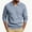 Gray, variant on Men’s Long Sleeve Sweater Open V‑Neck Half Placket Textured Cable Knit Pullover Casual Relaxed Fit Collared Top