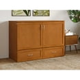 thumbnail image 2 of Hamilton Solid Wood Full Murphy Bed Chest w/Mattress and Storage in Light Toffee, 2 of 10