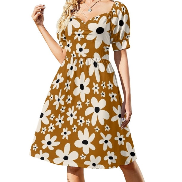 Vestido de manga corta Campo de margaritas ropa Cóctel de vestidos vestidos de lujo vestidos de dama para ocasiones especiales Vestido