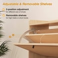 thumbnail image 6 of Narrow Shoe Storage Cabinet with 3 Flip Drawers, Freestanding Shoe Organizer Slim Shoe Cabinet Storage, Wooden Closed Shoe Rack for Entryway, Hallway, Living Room, Natural, 6 of 8