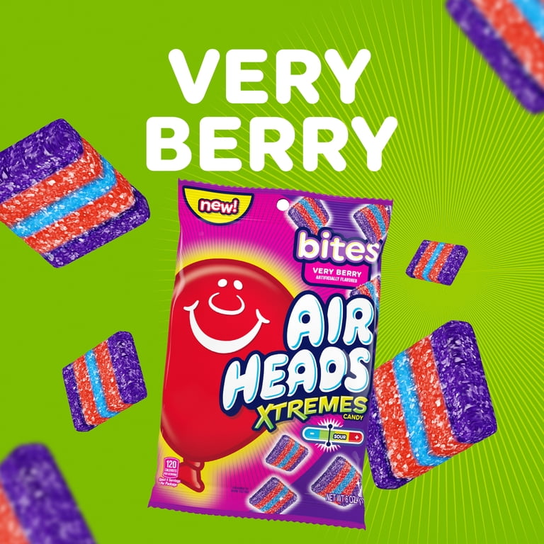 Airheads Xtremes Belts Candy, Very Berry, 9 oz - Walmart.com