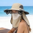 thumbnail image 6 of Nkmbld Solar Fan Hat with Neck Flap, Wide Brim Sun Hat with 2 Removable Usb Solar Charging Fans, Outdoor Hiking Camping Fishing Cap for Men Women, 6 of 8
