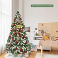 thumbnail image 2 of Gymax 6 FT Pre-lit Snow Sprayed Christmas Tree Artificial Xmas Tree w/ 8 Lighting Modes, 2 of 10