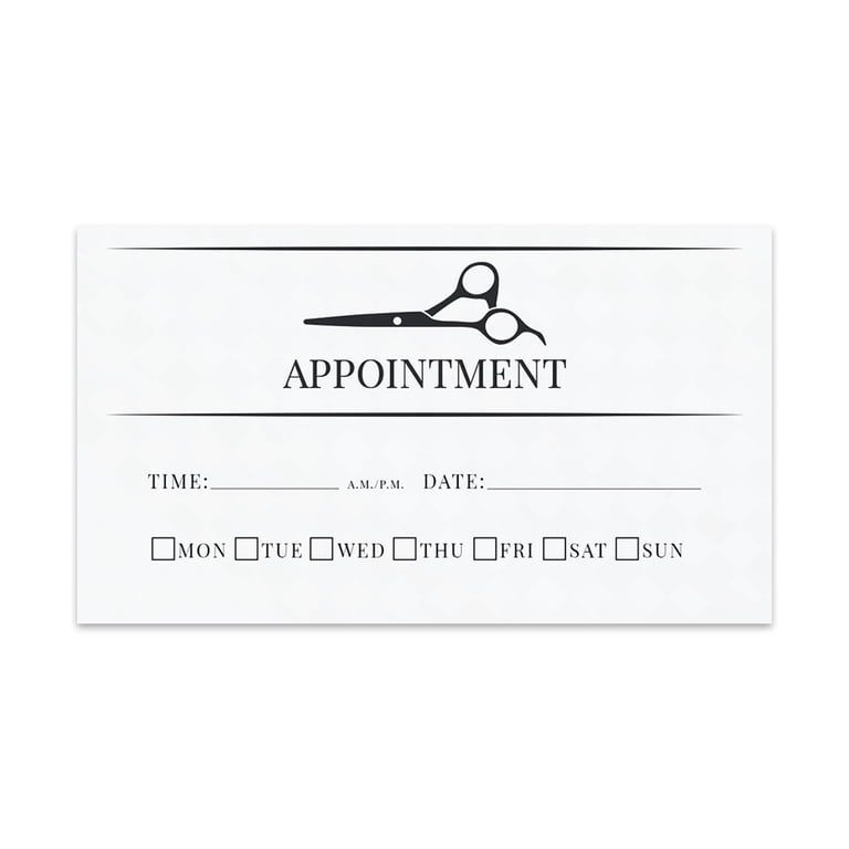 Koyal Wholesale Barber Shop Appointment Business Cards for Client Reminder,  Set of 100 - Walmart.com